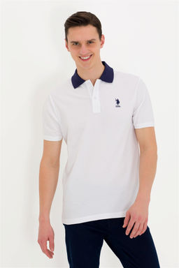 U. S. Polo Assn Мужская белая футболка с воротником-поло - U.s. polo assn фото 8