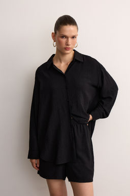 Шорты из жатого хлопка на резинке - Mollis фото 2