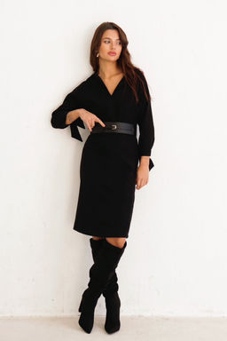 Платье-реглан чёрное - Martichelli фото 8