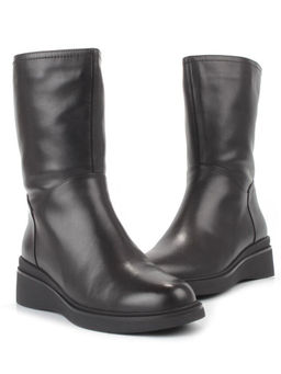 Z4212M BLACK Полусапоги зимние женские (натуральная кожа, натуральный мех)