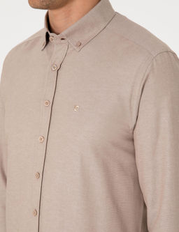 Vizon Oxford Slim Fit Kolay _t_lenebilir G_mlek - Pierre cardin фото 7