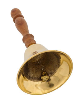 Колокольчик с дер. ручкой SMALL полиш № Кл4001/1/1 - Ганг фото 3