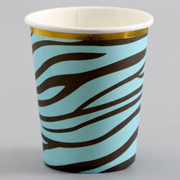 Стаканы бумажные Полоски, 6 шт., цвет синий