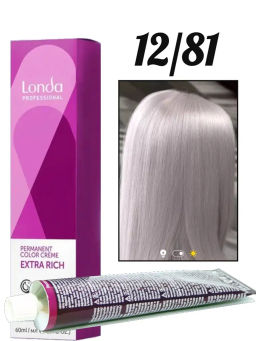 Стойкая краска 12/81 специальный блонд жемчужно-пепельный Special Blonds LondaColor