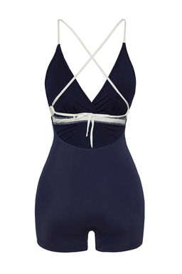 TRENDYOLMILLA Indigo Mavi Sorfcu S?rt Detayl? Sortlu Regular Mayo TBESS25MA00050 фото 6