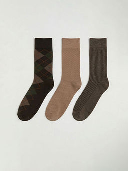 Desenli Erkek Soket ?orap 3l?