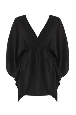 TRENDYOLMILLA Ekru Oversize Midi Dokuma 100% Pamuk Plaj Elbise TBESS25EL00127 фото 11