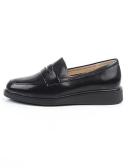 03-PDEB93-3 BLACK Лоферы женские (натуральная кожа)