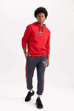 DeFactoFit Толстовка стандартного кроя с капюшоном NBA Chicago Bulls  фото 2