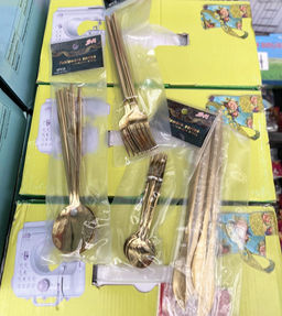 Набор столовых ложек 6шт 22см золотое напыление, нержавеющая сталь - Family фото 4