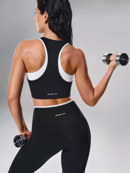Спортивный топ-бра с контрастными вставками - NEVERLATE фото 2