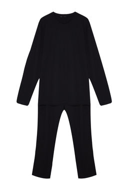 TRENDYOL MAN Siyah Regular Fit Orme Pijama Tak?m? TMNAW24PT00008 - Trendyolmilla фото 9