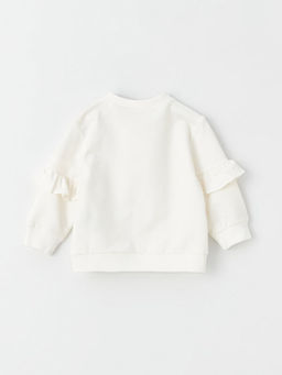 Bisiklet Yaka Uzun Kollu Minnie Mouse Bask?l? K?z Bebek Sweatshirt ve Tayt 2li Tak?m - Waikiki фото 3