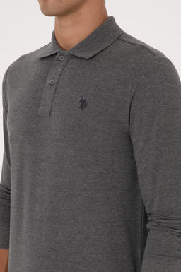 Erkek Antrasit Melanj Basic Sweatshirt Sepette S_rpriz _ndirim
