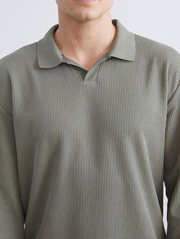 Polo Yaka Erkek Sweatshirt