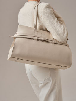 Кожаная сумка Rumi DBR 31152 светлый крем  фото 2