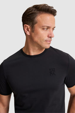 Erkek Siyah Regular Fit Bisiklet Yaka Ti__rt - U.s. polo assn фото 2