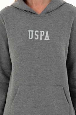 Женский базовый свитшот антрацитового меланжа Неожиданная скидка в корзине - U.s. polo assn фото 6