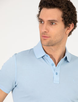 Голубая облегающая базовая футболка - Cacharel фото 3