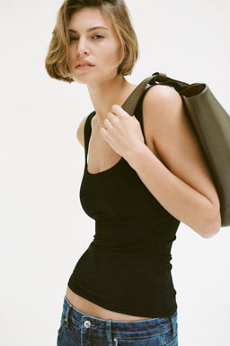 WIDE STRAP POLYAMIDE VEST TOP - Zara фото 16