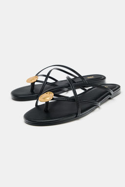 SANDALIA PLANA MULTI TIRAS / Negro - Zara фото 4