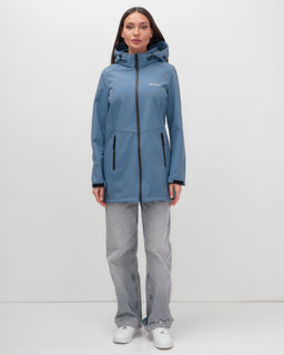 Парка спортивная женская с капюшоном softshell синего цвета 9568S - Mtforce фото 2