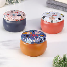 Ароматическая свеча в банке Голубые колокольчики, из соевого воска с сухоцветом, 4.5?6 см, 80 г - Богатство аромата фото 3