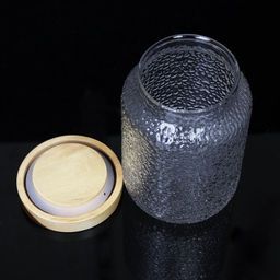 Банка для сыпучих деревянная крышка 700 мл диаметр 90 мм высота 14,5 см / LCSC7207 /уп 80/ - Галеонтрейд фото 2