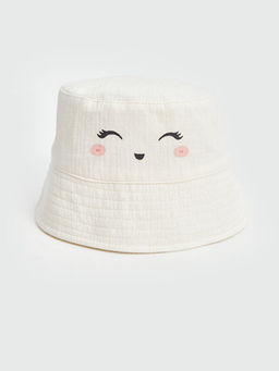 Bask?l? K?z Bebek Bucket ?apka