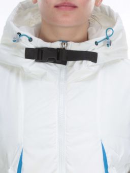 D004 WHITE Куртка демисезонная женская (100 гр. синтепон) - Фабричный китай фото 10