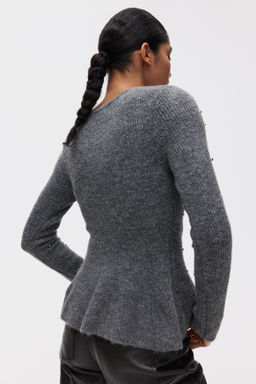 Top de peplum con cuentas decorativas - H&m фото 7