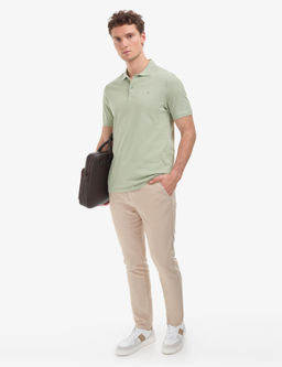 _a_la Regular Fit %100 Pamuk K_vr_lmaz Polo Yaka Basic Ti__rt