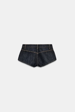 SHORTS MINI DENIM TRF TIRO MEDIO / ?ndigo oscuro