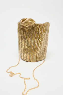 SEQUINNED MINI BUCKET BAG - Zara фото 3