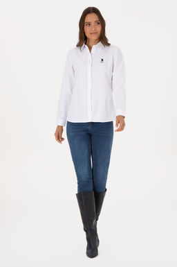 Kad_n Beyaz Uzun Kollu Basic G_mlek Sepette S_rpriz _ndirim - U.s. polo assn фото 4