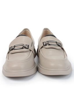 01-PDS133-2 GRAY BEIGE Ботинки демисезонные женские (натуральная кожа)