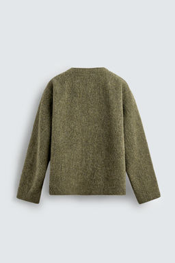 TEXTURED RELAXED FIT CARDIGAN - Zara фото 6