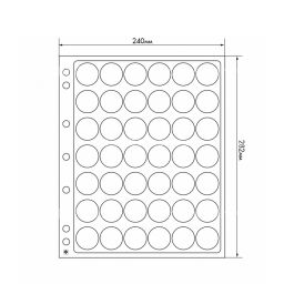 Листы ENCAP на 42 ячейки для колпачков от шампанского и пивных крышек (упаковка 2 штуки) формат GRANDE LEUCHTTURM 308075