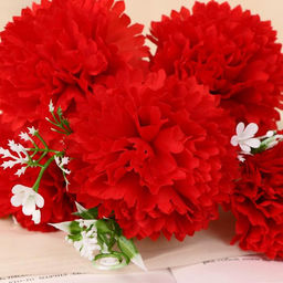 Цена за 2 шт. Букет «Пышная гвоздика», 30 см, МИКС