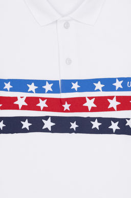 U. S. Polo Assn Белая футболка с воротником-поло для мальчика - U.s. polo assn фото 6