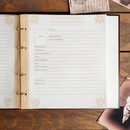 Родословная книга «Наша семья», с деревянным элементом, 84 страницы, 24.5×23×4 см