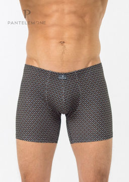 Мужские удлиненные трусы-шорты PMHL-1316 Геометрия бежевая - Pantelemone фото 3