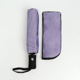 Зонт автоматический Однотонный, 3 сложения, 8 спиц, R = 48 см, цвет МИКС - Simaland фото 5