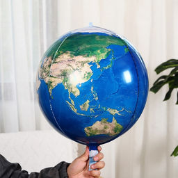 Цена за 2 шт. Воздушный шар фольгированный 24" «Земной шар», 3D сфера