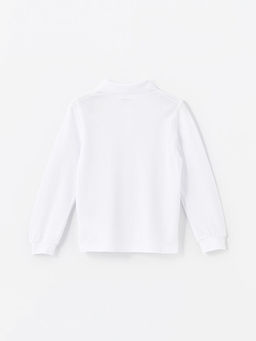 Polo Yaka Uzun Kollu K?z ?ocuk Ti??rt - Waikiki фото 2