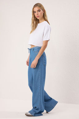 Mavi More Sustainable %100 Tencel Beli Lastikli Yuksek Bel Jeans TWOSS25JE00293 - Trendyolmilla фото 2