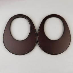 Ручки для сумки деревянные, d=18×14.5 / 9×10.5 см, 2 шт., коричневые