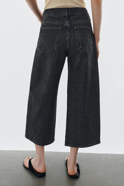 JEANS ZW COLLECTION CULOTTE TIRO MEDIO RAYAS / Negro - Zara фото 11
