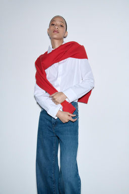 ZW COLLECTION WIDE-LEG MID-RISE JEANS - Zara фото 14