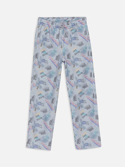 Beli Lastikli Bask?l? Polar Astarl? Erkek ?ocuk Pantolon